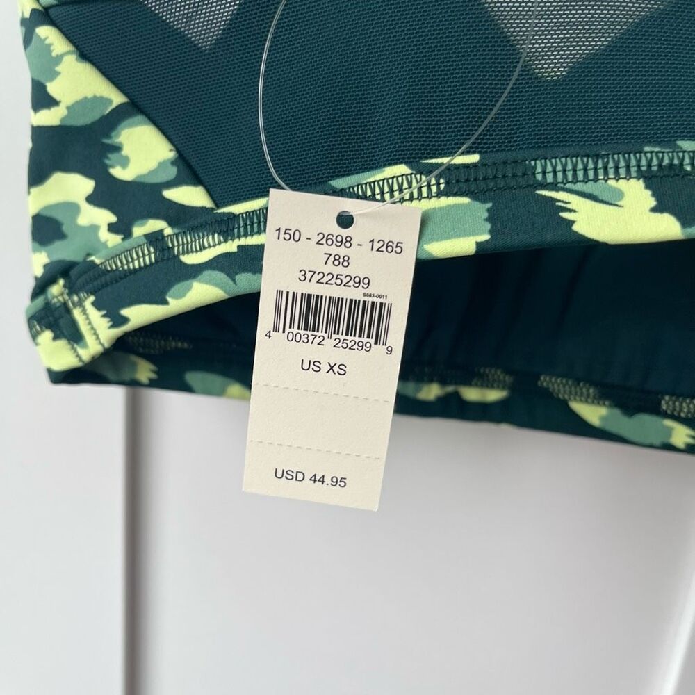 Aerie Offline Leopard Print Mesh Back Plunge Sports Bra Green XS NWT - Picture 5 of 6